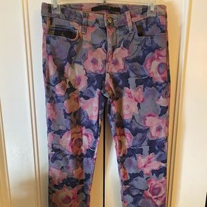 JOE’S JEANS WATERCOLOR FLORAL HIGH WATER JEANS